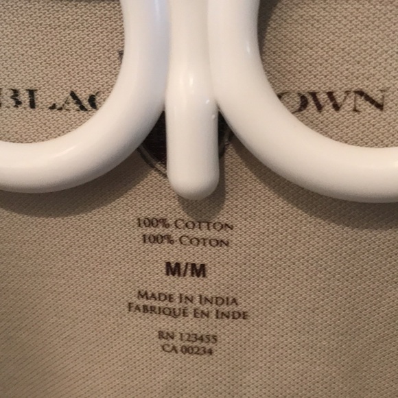 Black Brown 1826 Cream Polo Shirt 100% cotton - Picture 3 of 5